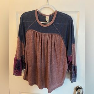 Free People Long Sleeve Flowy Shirt